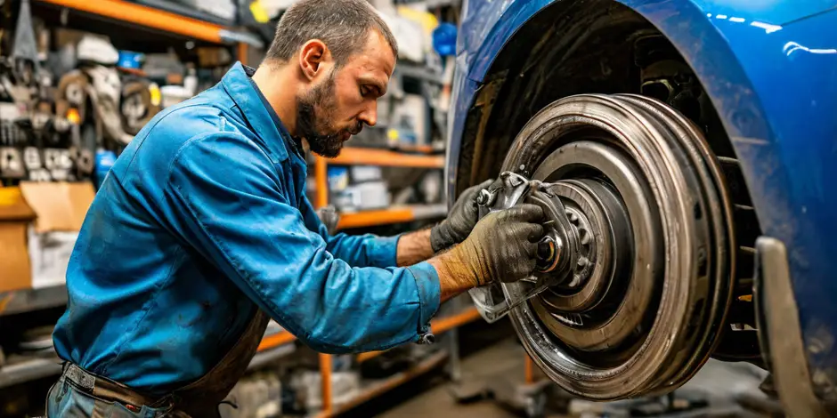 Замена заднего тормозного диска Хендай Санта Фе